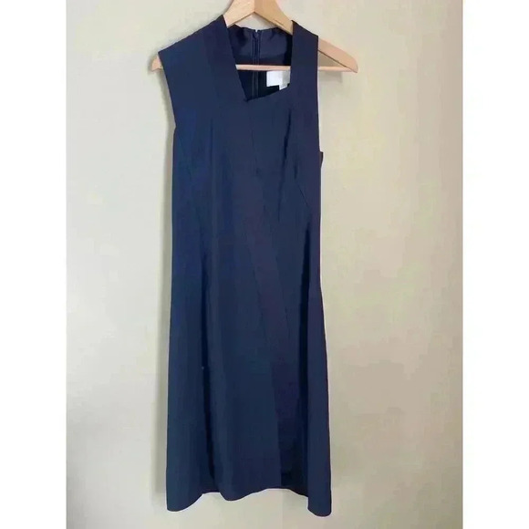 BOSS Danelava Asymmetrical A-Line Dress Size 4 - Picture 2 of 10